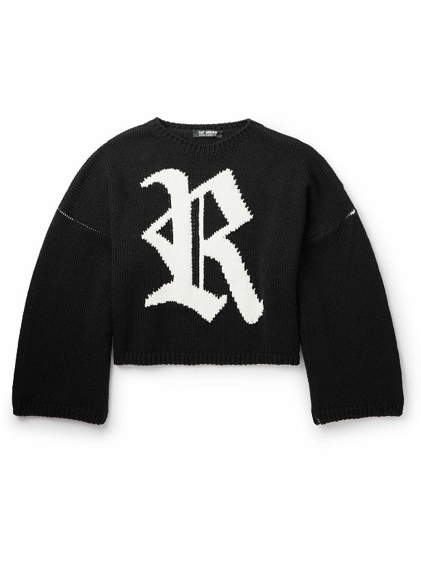 Photo: Raf Simons - Logo-Jacquard Virgin Wool Sweater - Black