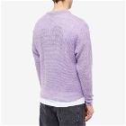 Aries Men's Waffle Crew Knit in Lilac