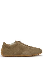 Tods Panelled Suede Sneakers Brown
