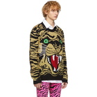 Gucci Black and Gold Jacquard Tiger Sweater