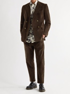 NANUSHKA - Malvin Double-Breasted Cotton-Blend Corduroy Suit Jacket - Brown