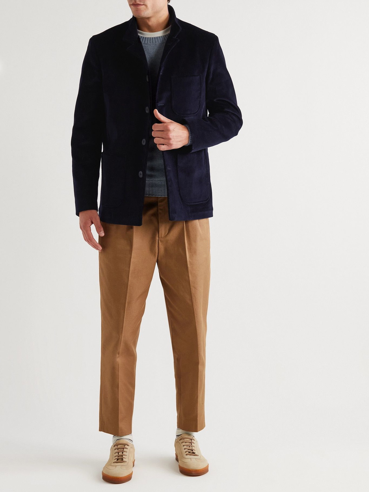 MP Massimo Piombo - Guru Cotton-Blend Corduroy Blazer - Blue