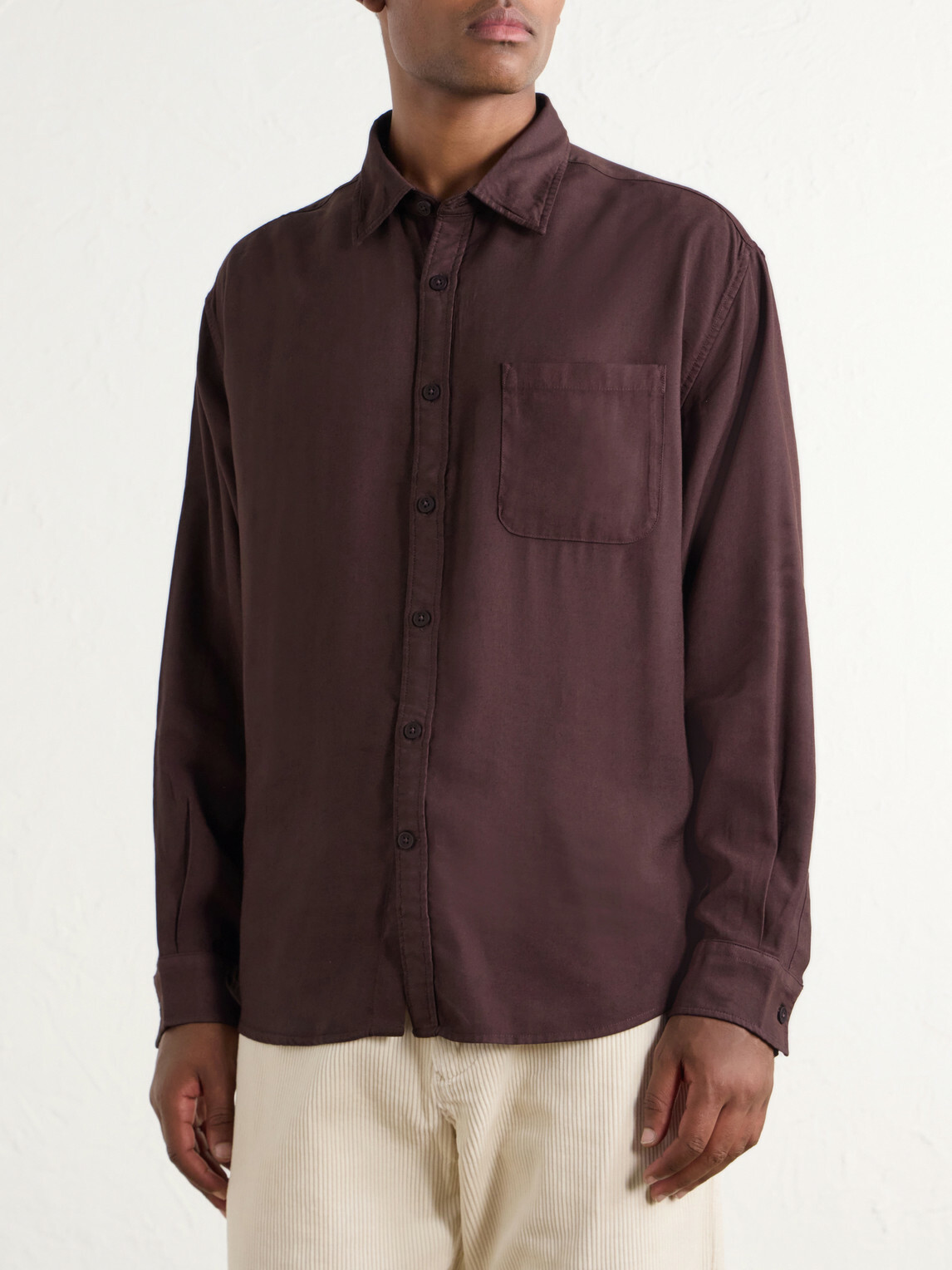 NN07 - Deon 5027 LENZING™ ECOVERO™ Twill Shirt - Brown