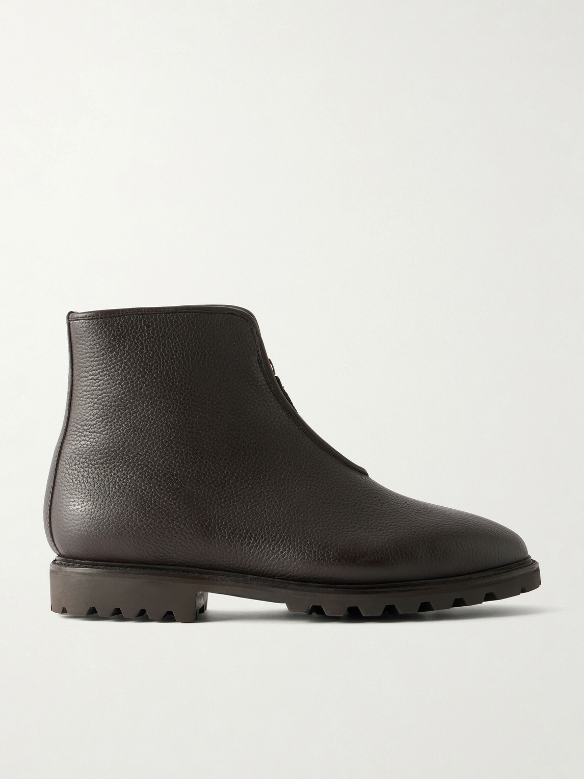 MORJAS - Alpine Shearling-Lined Full-Grain Leather Chelsea Boots - Brown