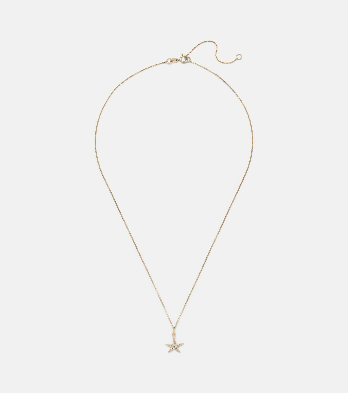 Stone and Strand Lucky Starfish 14kt gold pendant necklace with diamonds