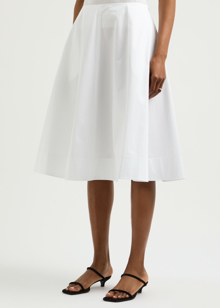 スカート KHAITE Woman Skirt White 4142385 121 Lalisa Skirt in Chalk – KHAITE