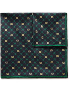 GUCCI - Printed Silk-Twill Pocket Square