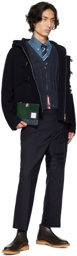 Thom Browne Navy 4-Bar Duffle Coat