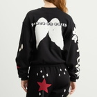 SKIMS Women's x CPFM Cotton Fleece Classic Crewneck in Onyx Snowman Print