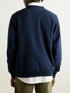 Noah - Logo-Embroidered Cotton-Jersey Sweatshirt - Blue