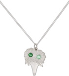 Bleue Burnham SSENSE Exclusive Silver & Green Bouquet Necklace