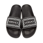 Versace Black 90s Logo Slides