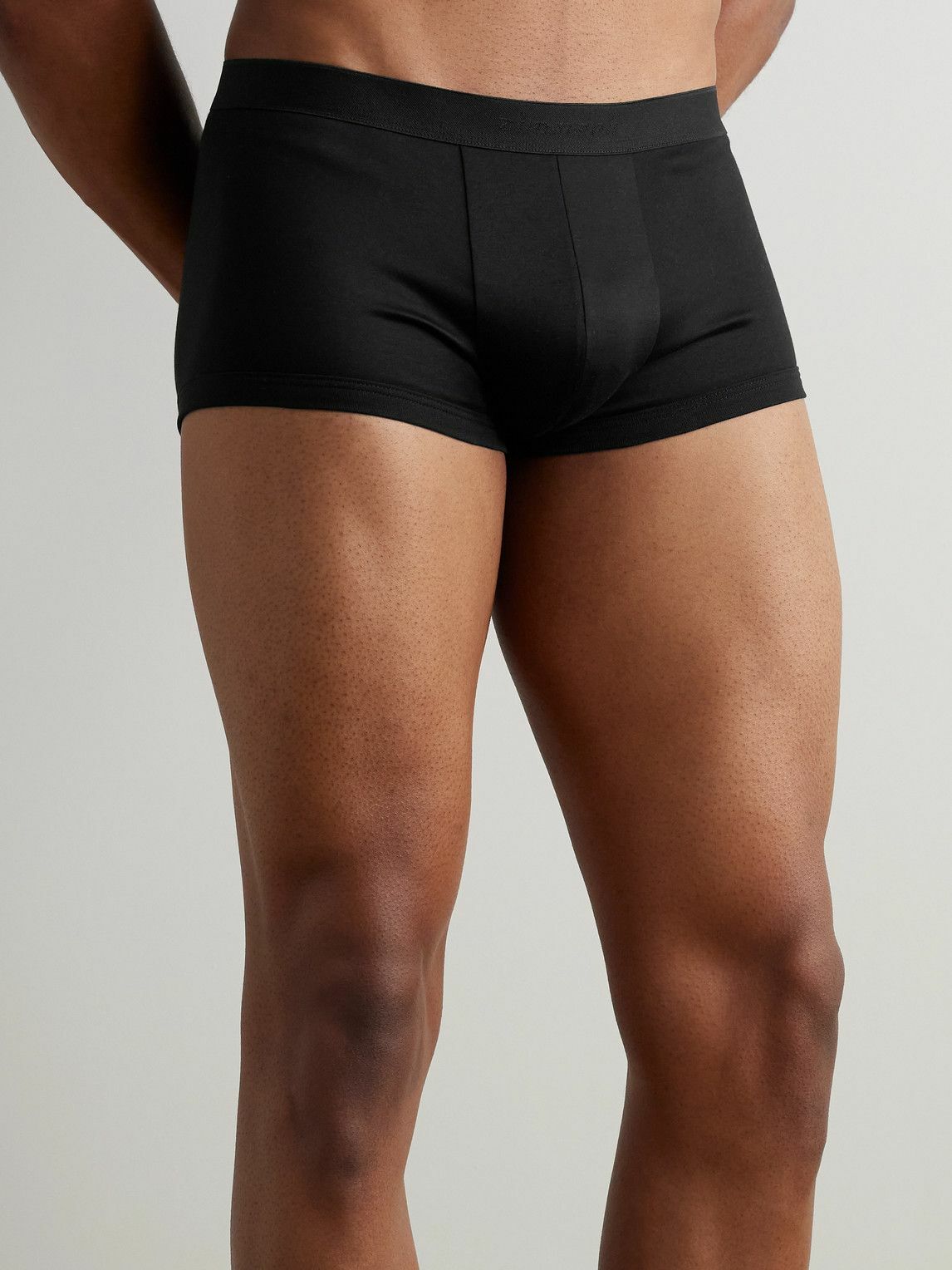 ZIMMERLI - Sea Island Cotton Boxer Briefs - Black