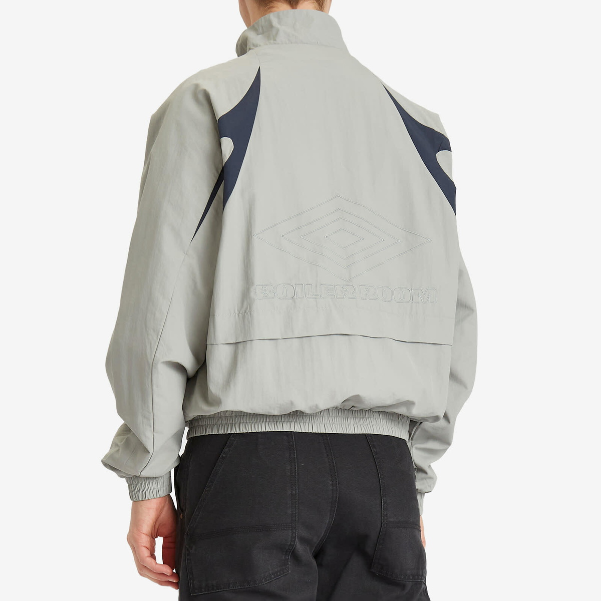 Boiler Room Men's x Umbro Shell Track Jacket in Grey Boiler Room