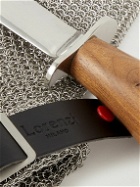 Lorenzi Milano - Stainless Steel, Wood and Leather Oyster Knife and Glove Set