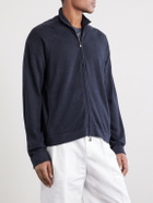 PIACENZA 1733 - Cashmere and Linen-Blend Zip-Up Sweater - Black