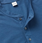 Aspesi - Cotton-Jersey Henley T-Shirt - Blue