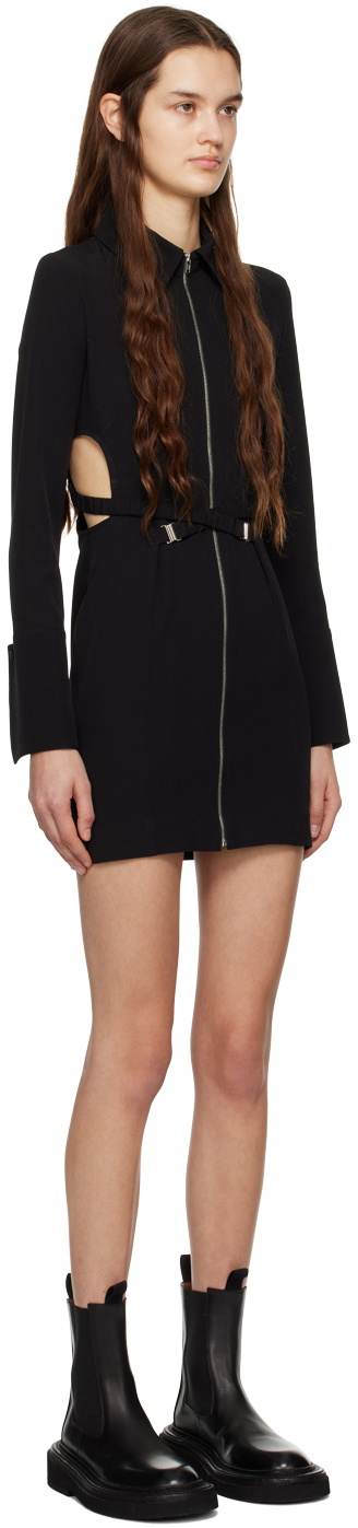 J KOO Black Cutout Minidress