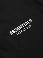 FEAR OF GOD ESSENTIALS - Logo-Appliquéd Cotton-Jersey T-Shirt - Black