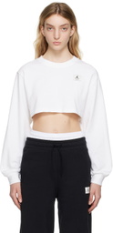 Nike Jordan White Crop Long Sleeve T-Shirt
