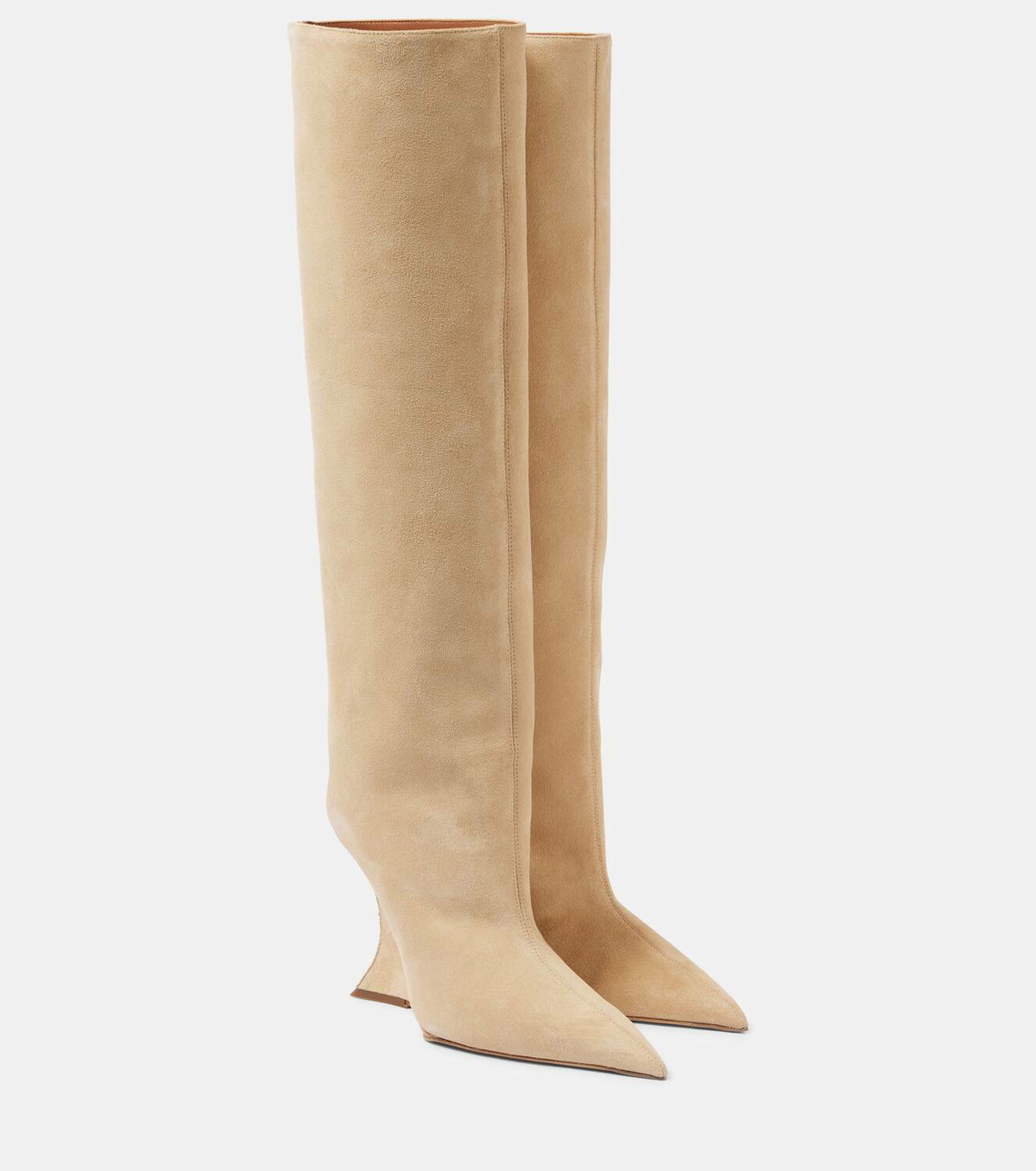 ロングブーツ PARIS TEXAS Nina Boots - Paris Texas - Leather - Beige Paris Texas Nina 105 suede knee-high boots Paris Texas