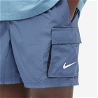 Nike Swim Men's Belted 5" Volley Short in Blue