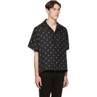 Amiri Black Silk Star Short Sleeve Shirt