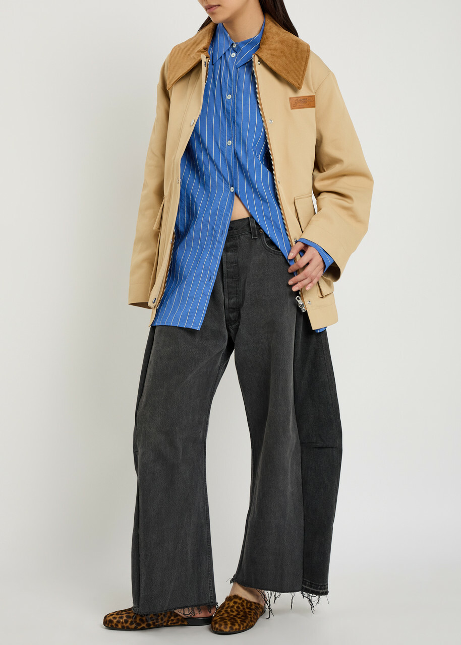 B Sides Vintage Lasso Relaxed Barrel-leg Jeans Black