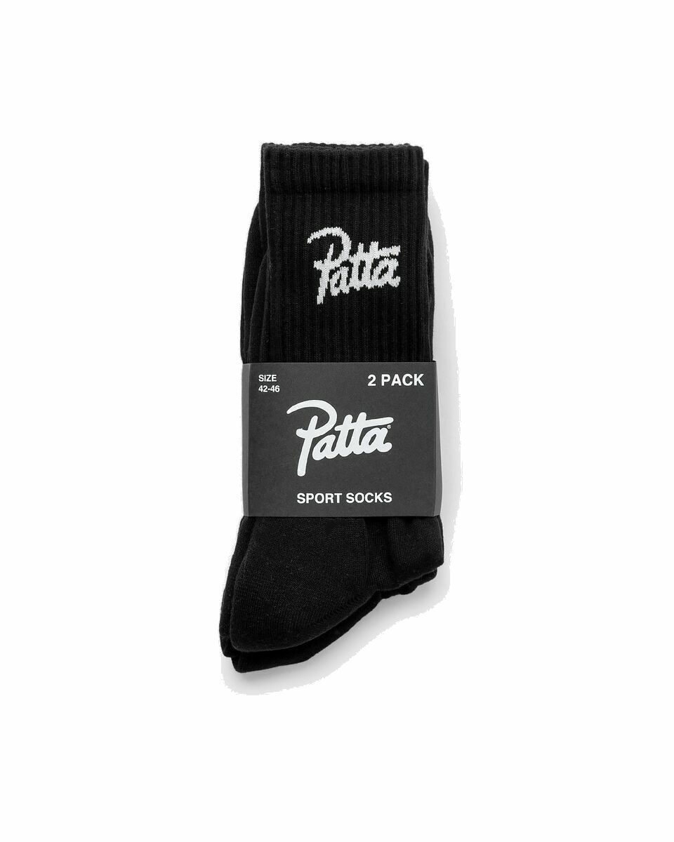 Photo: Patta Patta Sports Socks 2 Pack Black - Mens - Socks