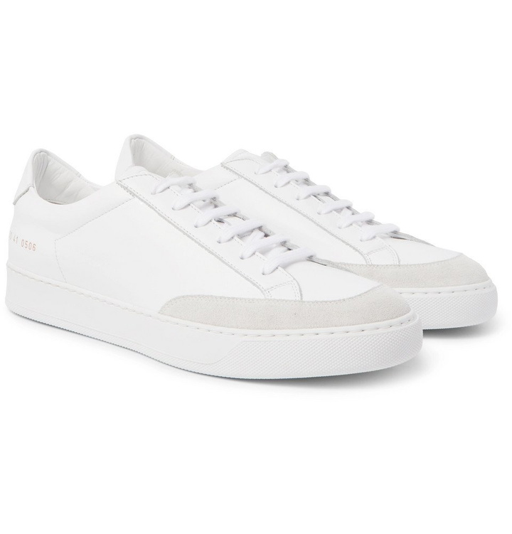 Photo: Common Projects - Tennis Pro Suede-Trimmed Leather Sneakers - Men - White