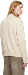 COOR Beige V-Neck Sweater