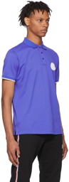 Moncler Blue Cotton Polo