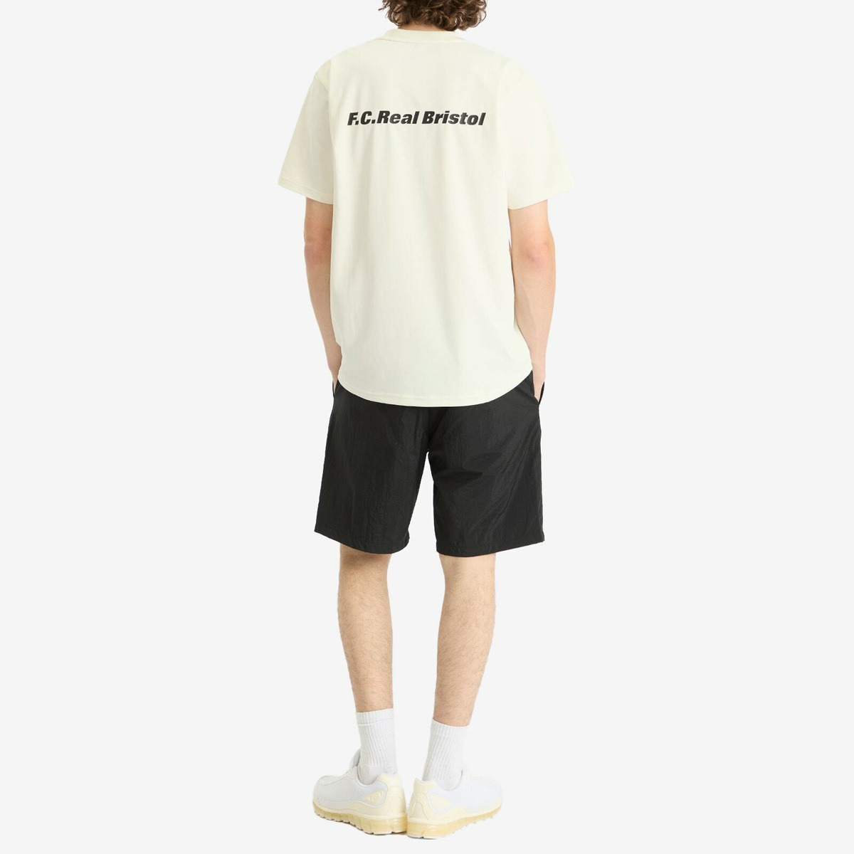 F.C. Real Bristol Men's Authentic Logo T-Shirt in Off White