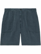 Altea - Straight-Leg Lyocell and Linen-Blend Twill Bermuda Shorts - Blue