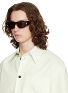 Bottega Veneta Tortoiseshell Oval Sunglasses