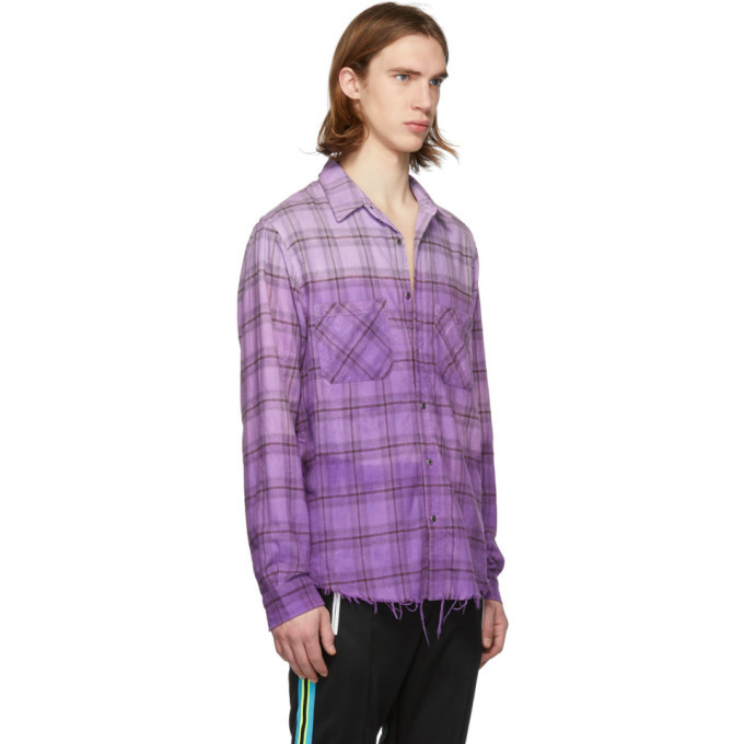 Amiri Tie Dye Loose Fit Plaid Shirt アミリ-