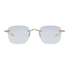 Oliver Peoples Gold and Blue Finne Sunglasses