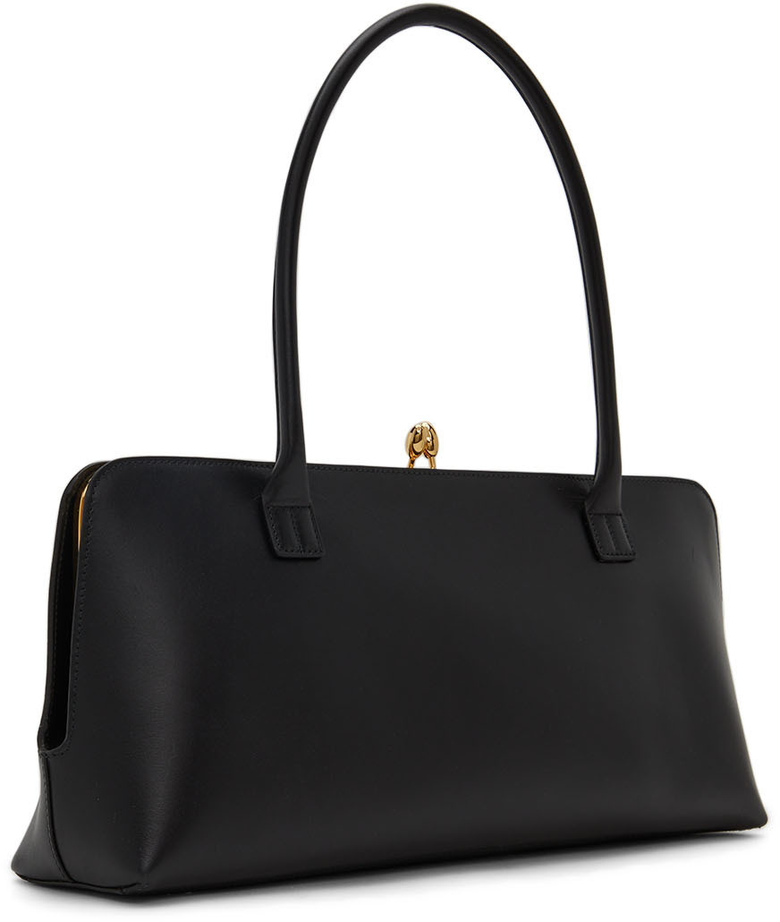 Jil Sander Black Medium Goji Frame Top Handle Bag Jil Sander