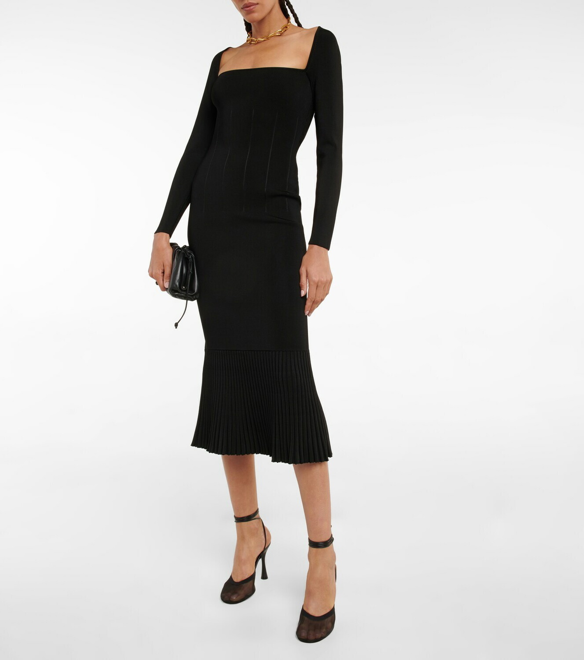 brandon maxwell katya rib knit dress Brandon Maxwell The Darby Dress in Lemon Ice – Hampden Clothing