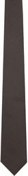 TOM FORD Brown Pois Jacquard Tie