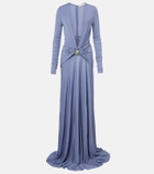 Christopher Esber Bezel Quartz embellished maxi dress