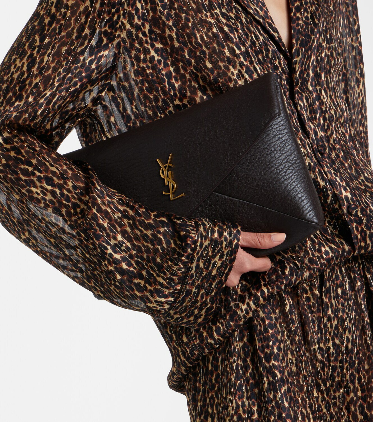 Saint Laurent Cassandre leather pouch