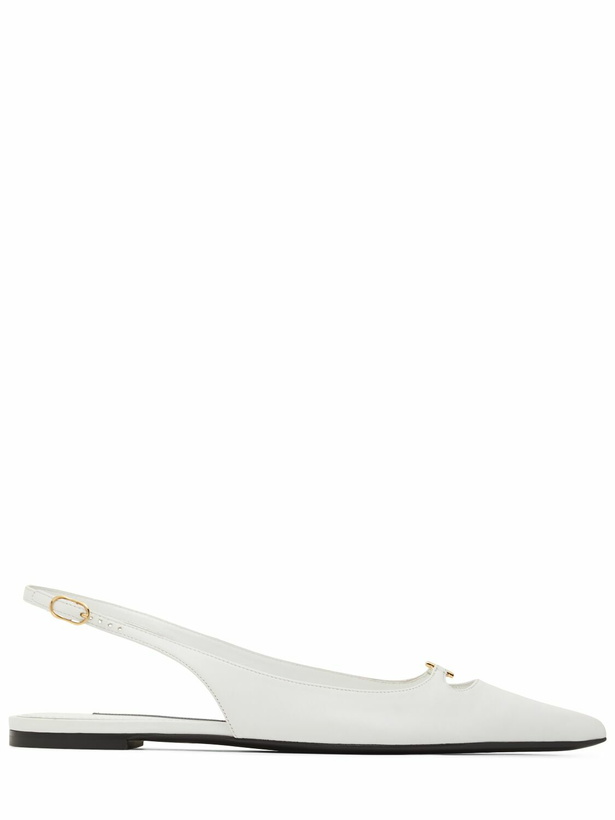 Photo: DOLCE & GABBANA 5mm Lollo Leather Slingback Flats