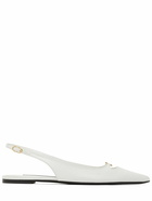 DOLCE & GABBANA 5mm Lollo Leather Slingback Flats