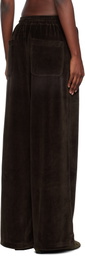 OPEN YY Brown Velour Wide Lounge Pants