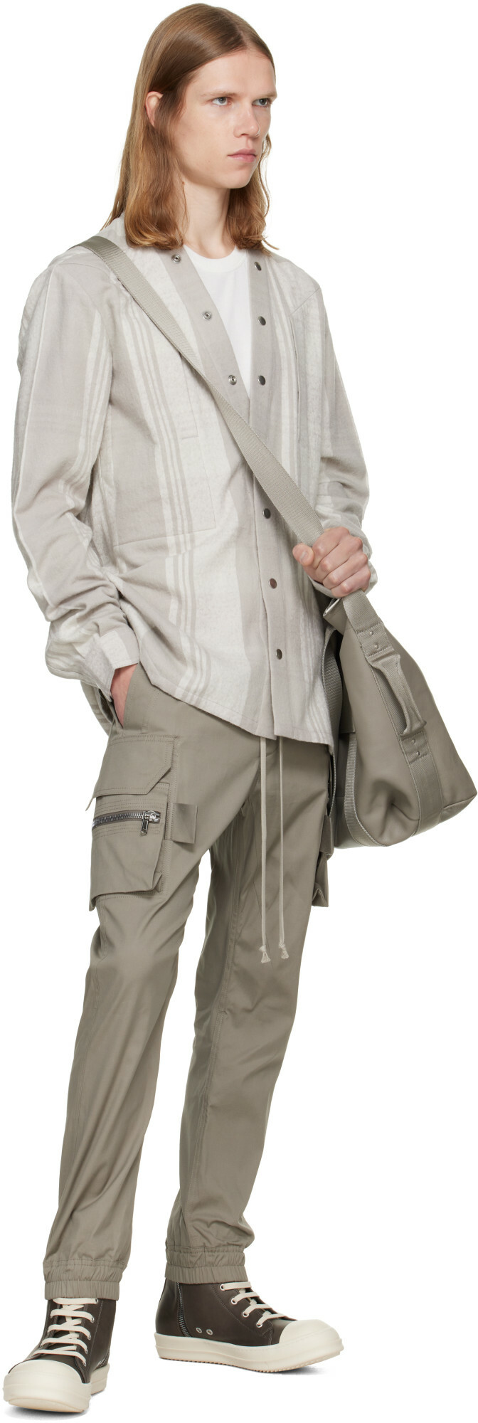 Rick Owens Gray Tower Mastodon Cargo Pants