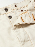 KAPITAL - Lumber Tapered Embroidered Cotton-Canvas Cargo Trousers - Neutrals