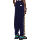 Gucci Blue Loose Chenille Lounge Pants