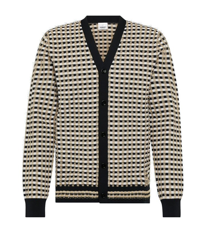 Photo: Burberry Checked cotton-blend cardigan