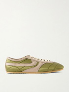 Dries Van Noten - Leather-Trimmed Quilted Satin Sneakers - Green